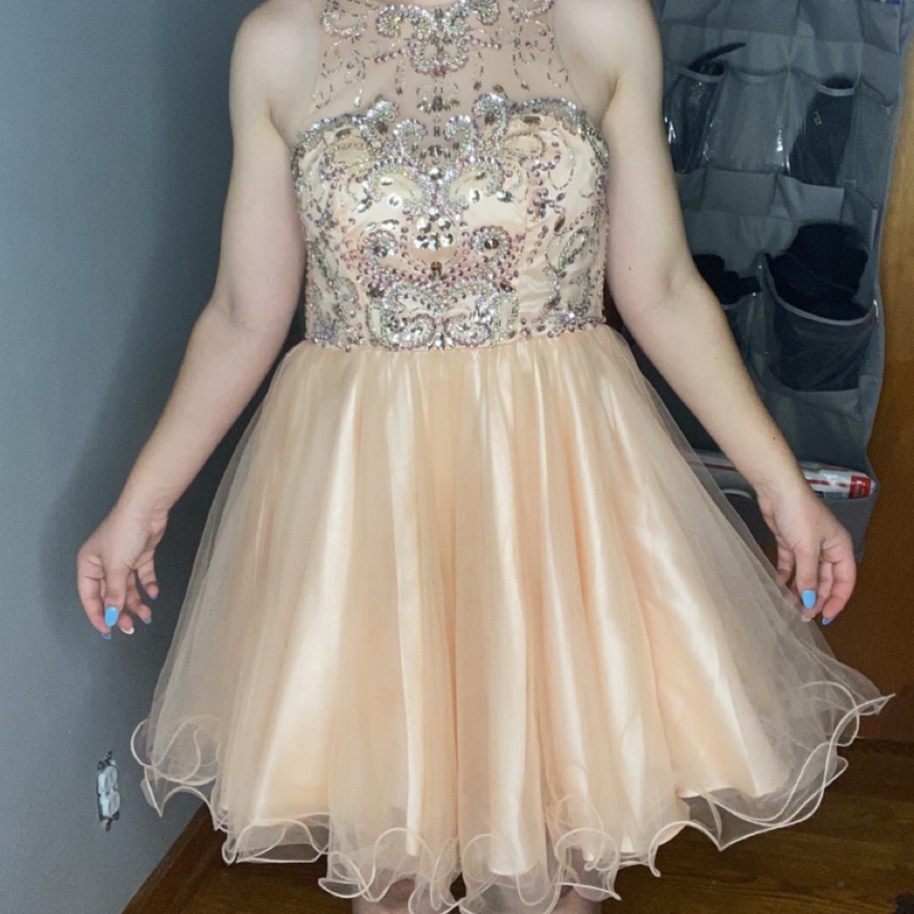 Homecoming Peach Dress